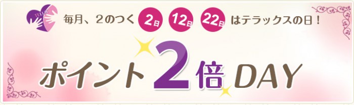 毎月2のつく日はテラックスの日!